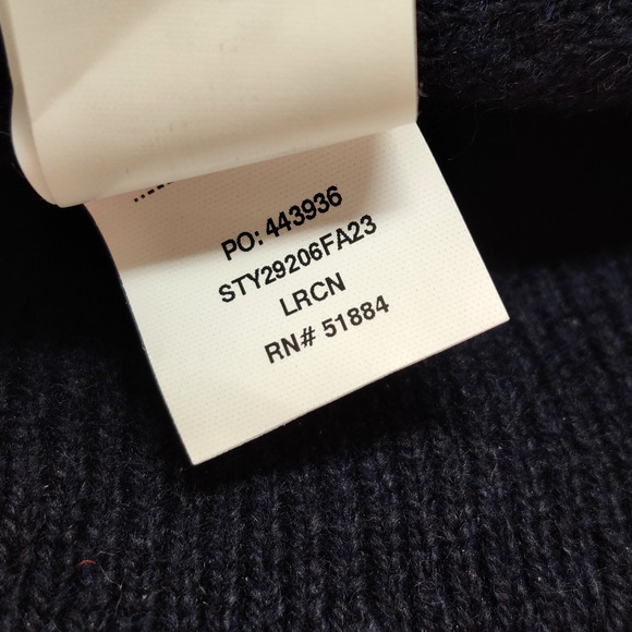 Patagonia Unisex Brodeo Beanie Line Logo Ridge Classic Navy Recycyled Wool NWT - Picture 8 of 8